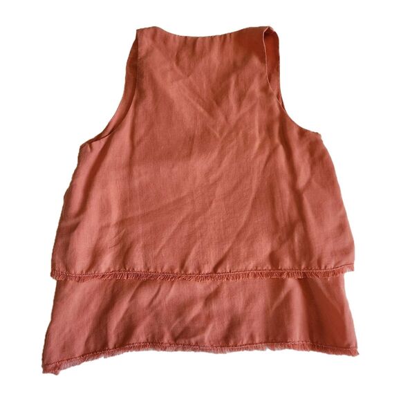 NWT Bella Dahl Pink Sleeveless Boho Fringe Hem Top Women's XS Indie Chic - Picture 3 of 8